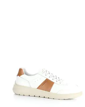 12863 WHITE/COGNAC Lace-up Shoes