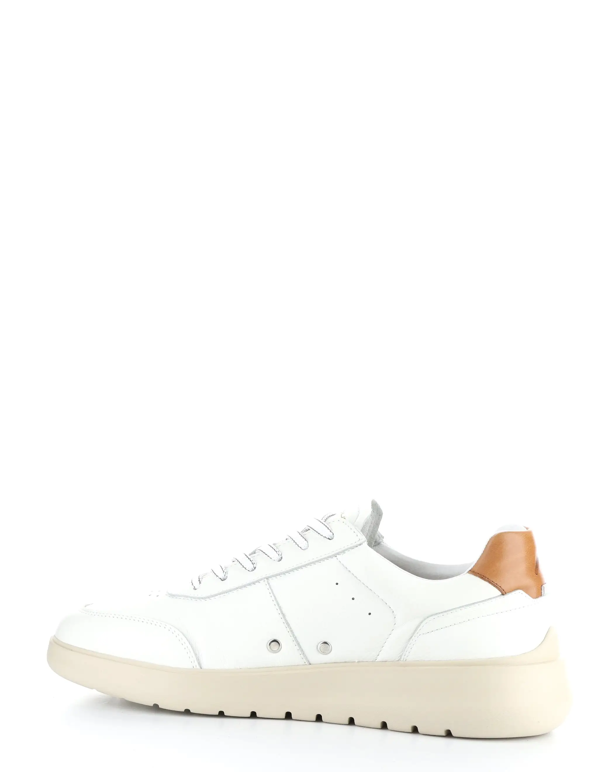 12863 WHITE/COGNAC Lace-up Shoes