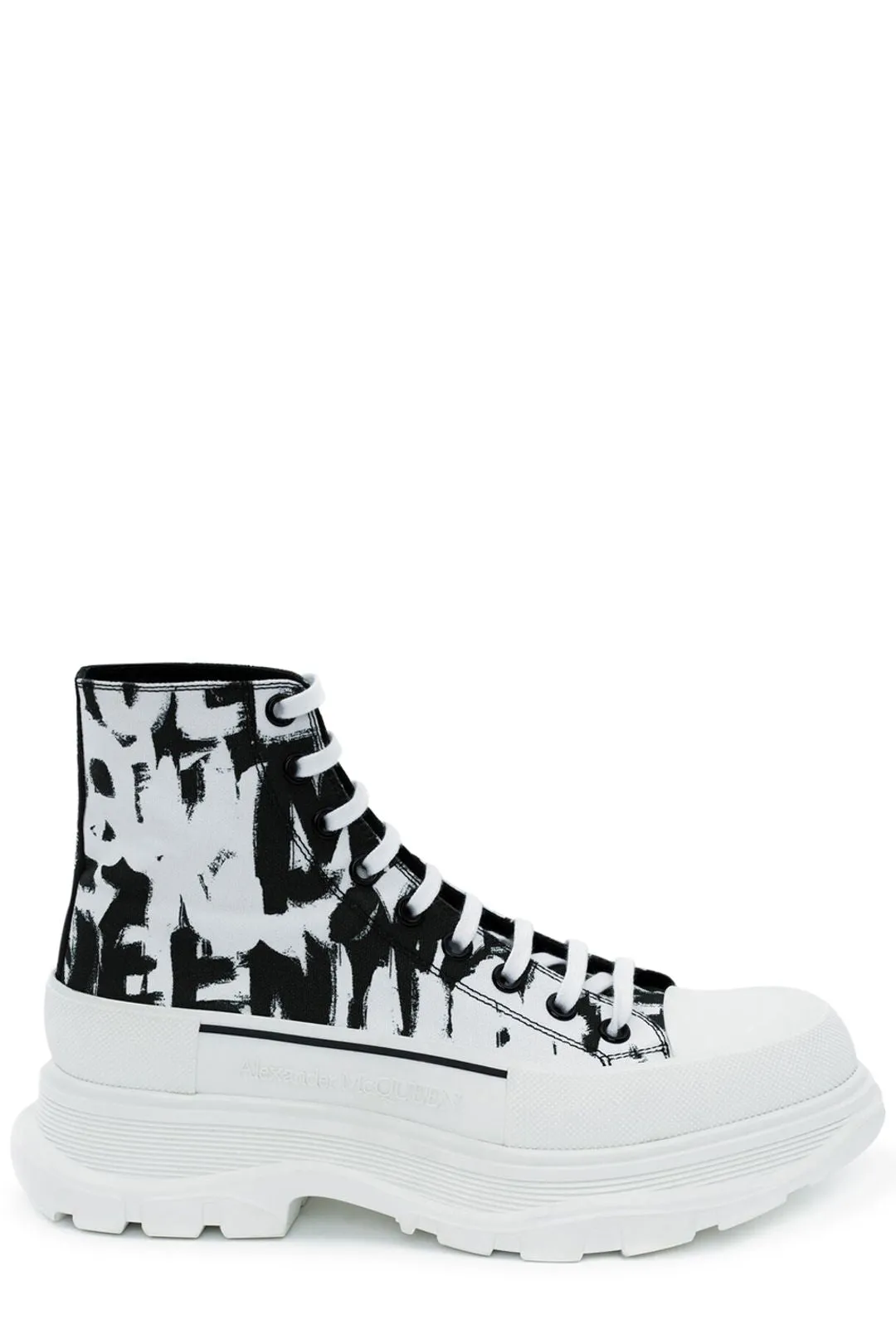 Alexander McQueen Graffiti Tread Slick Boots