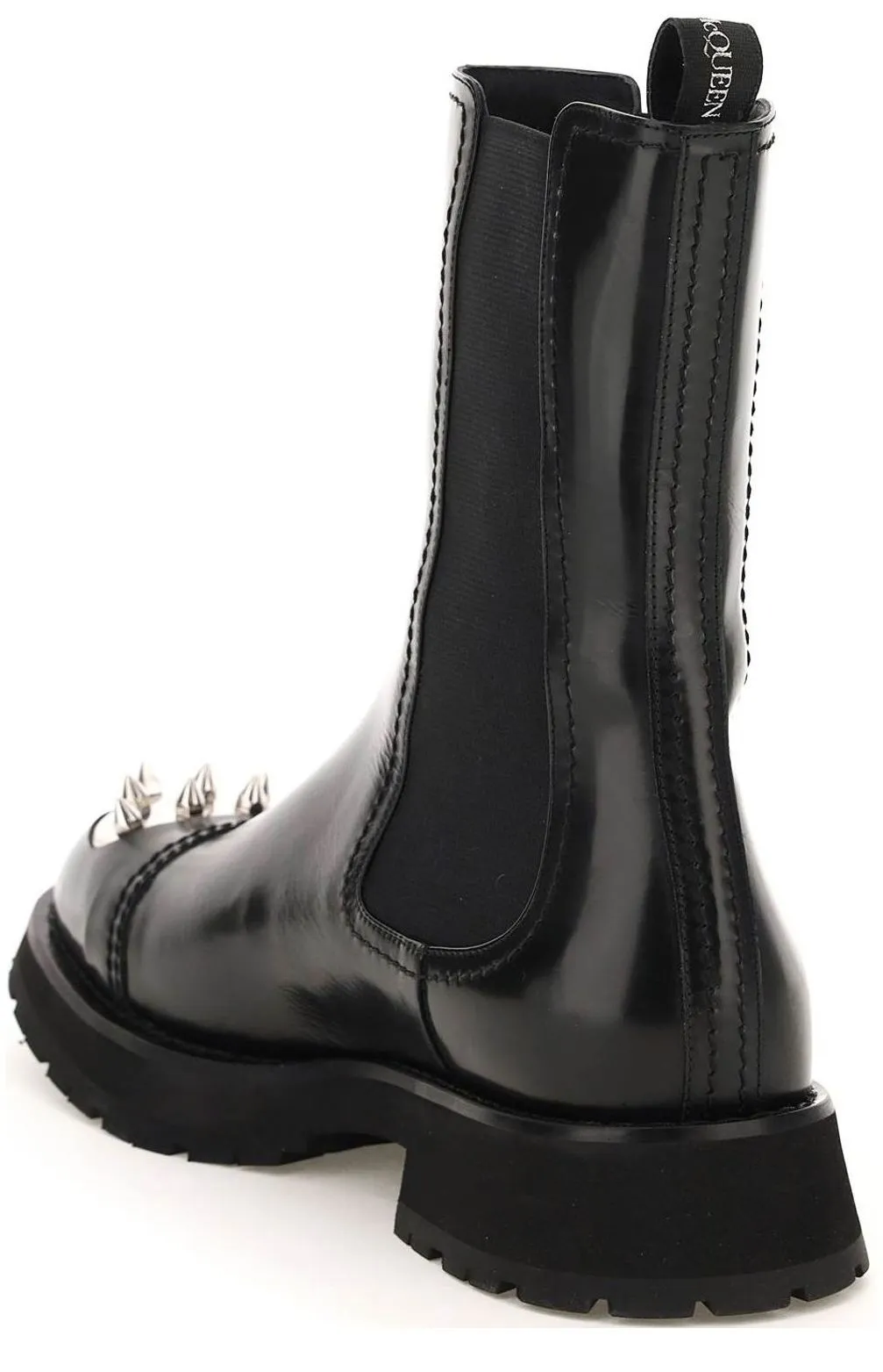 Alexander McQueen Studded Toe Chelsea Boots