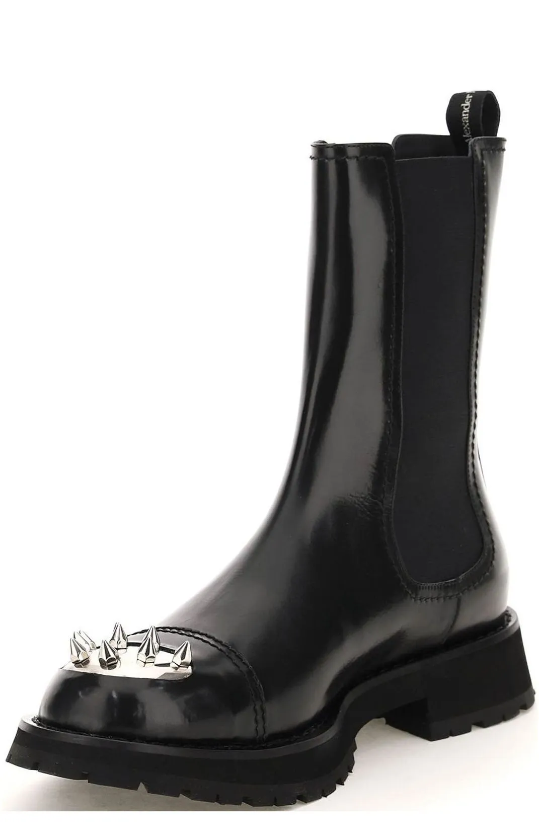 Alexander McQueen Studded Toe Chelsea Boots