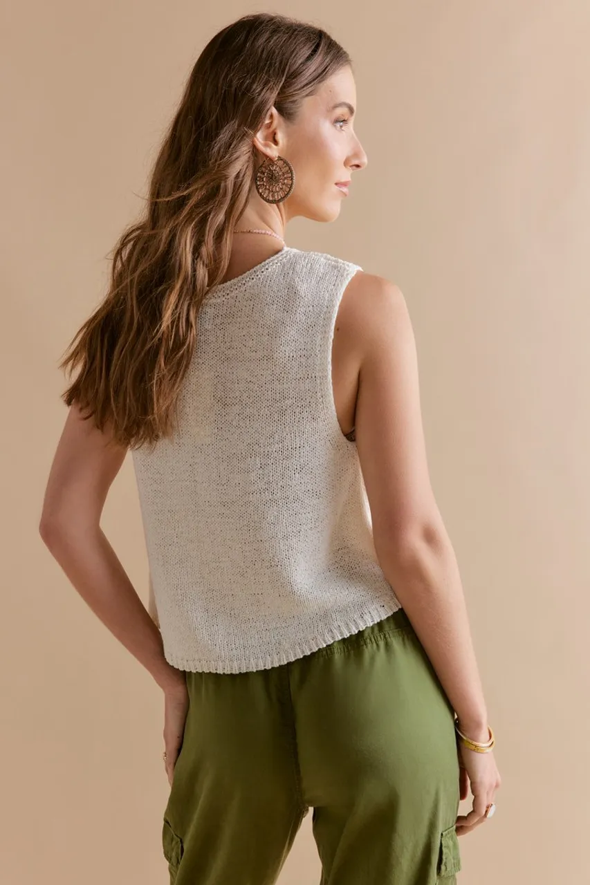 Amanda Solid Sweater Tank