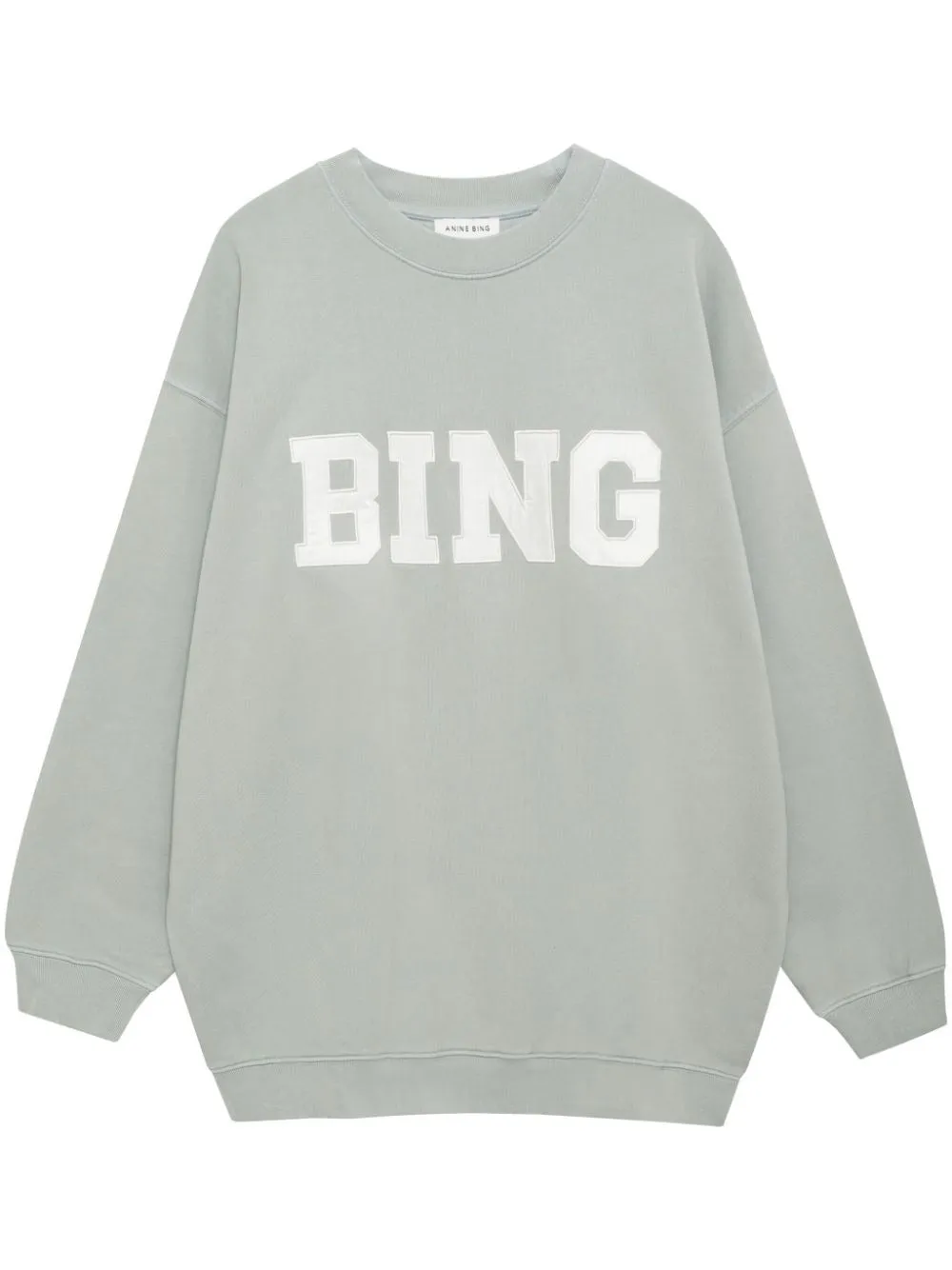 Anine Bing Tyler Sweatshirt Satin Bing in Green