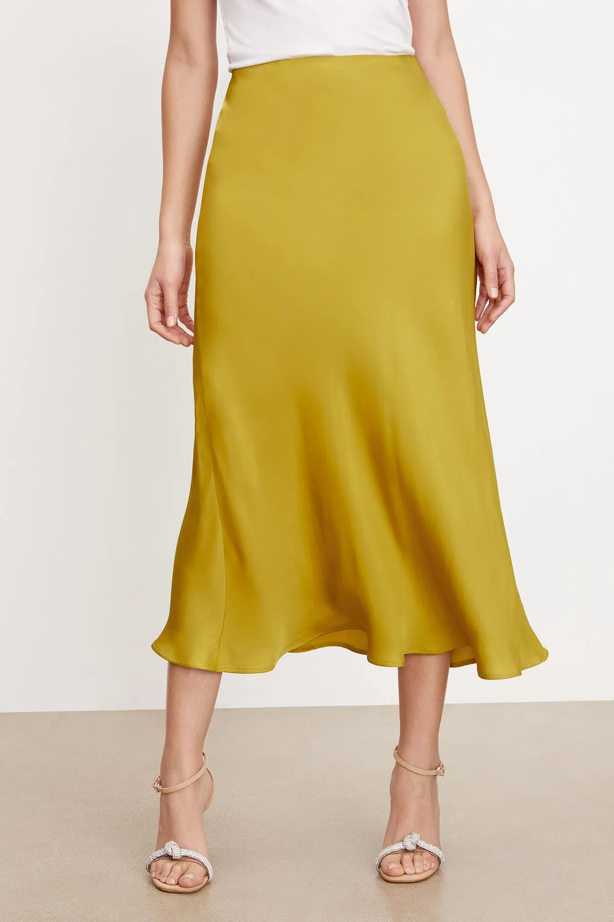 AUBREE SATIN MIDI SKIRT