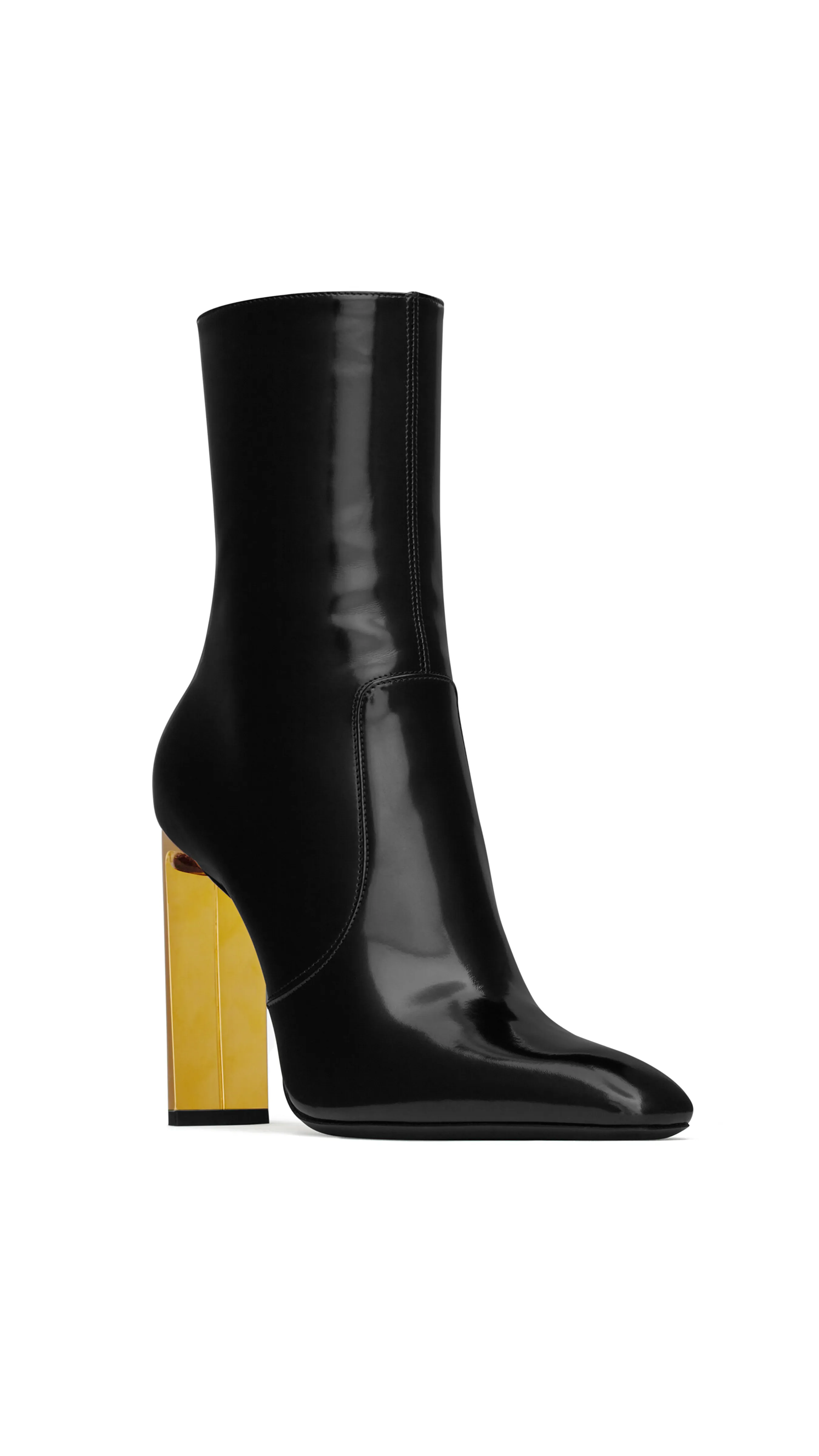 Auteuil Boots in Glazed Leather - Black