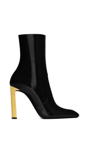 Auteuil Boots in Glazed Leather - Black