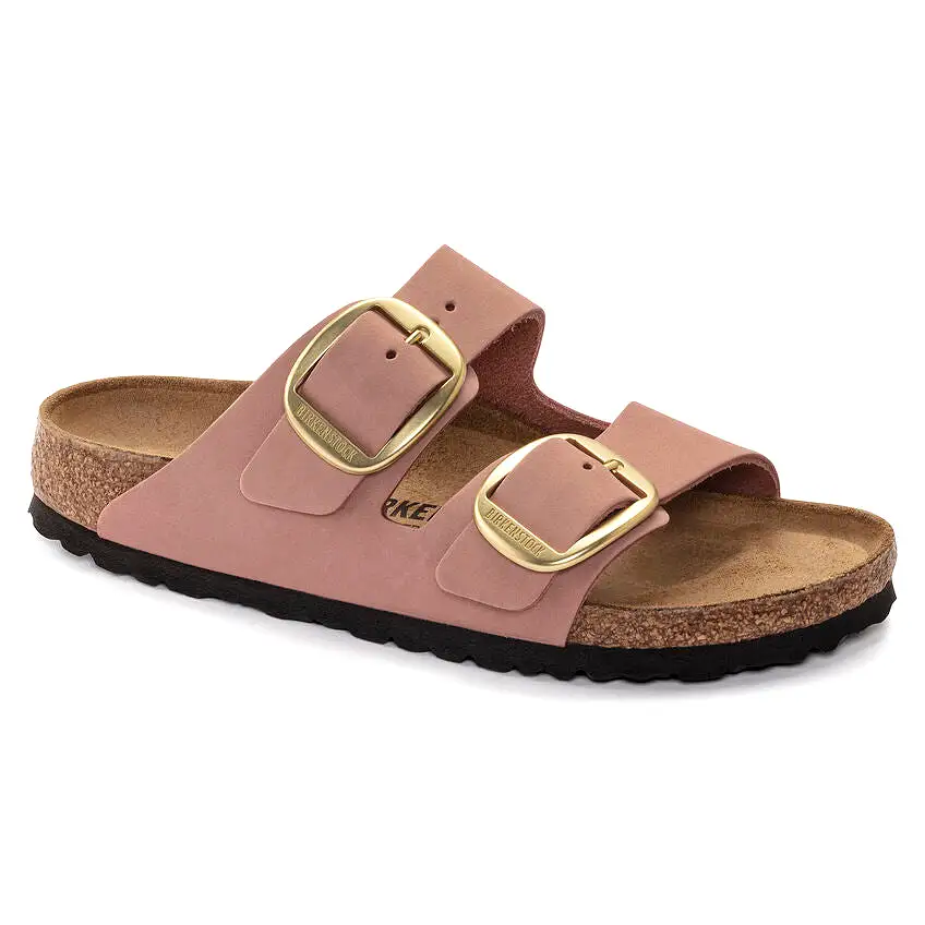 Birkenstock Arizona Big Buckle Nubuck Leather Old Rose Sandals