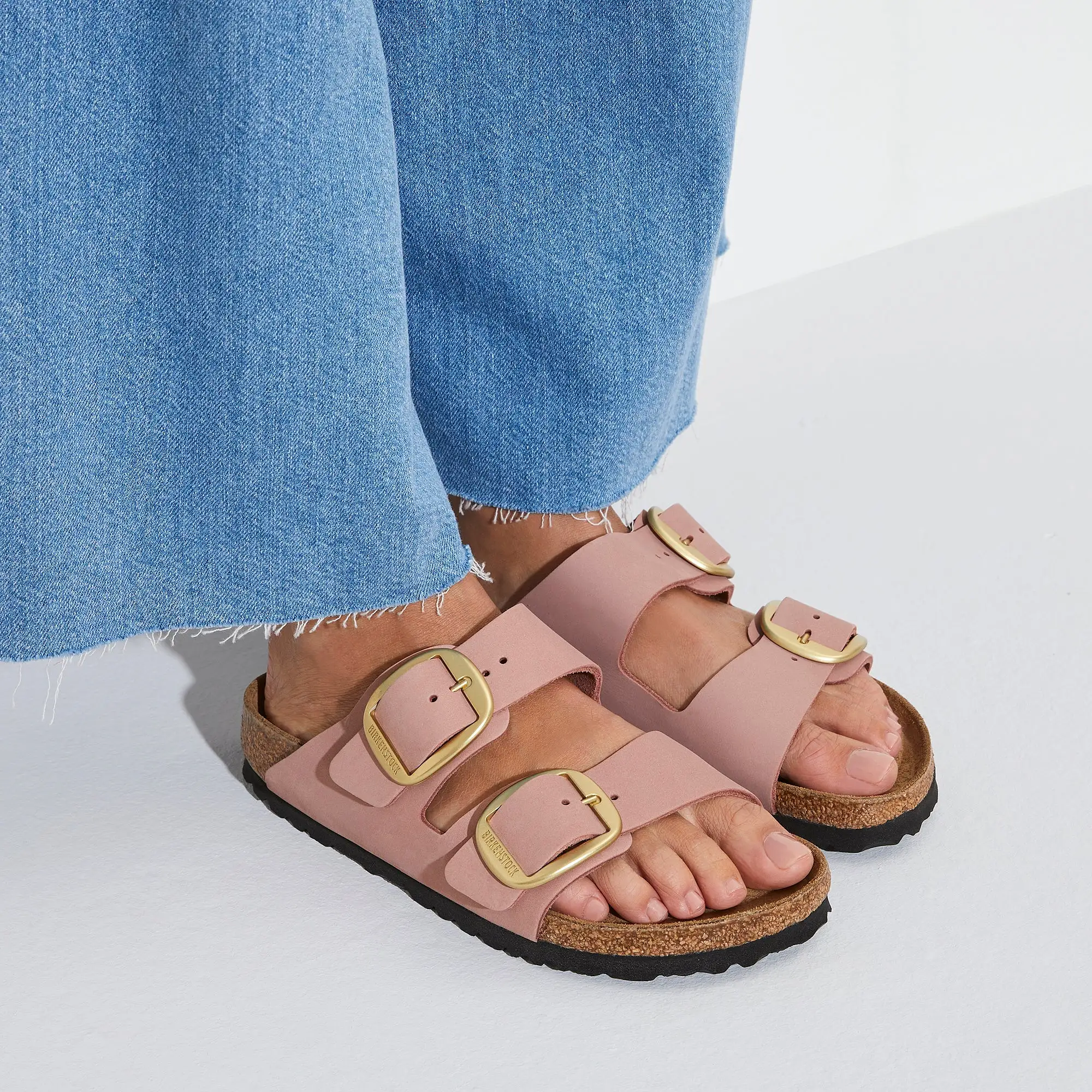 Birkenstock Arizona Big Buckle Nubuck Leather Old Rose Sandals