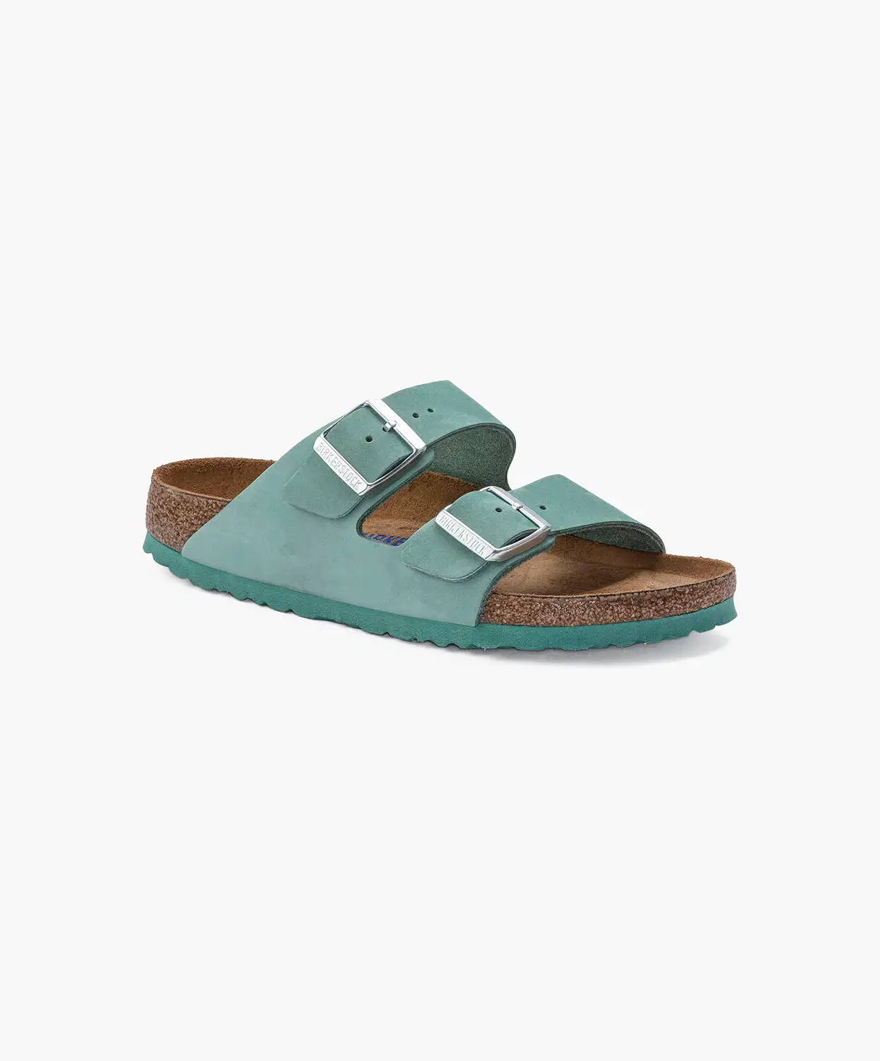 Birkenstock Arizona Nubuck Leather Beryl Soft Footbed Sandals