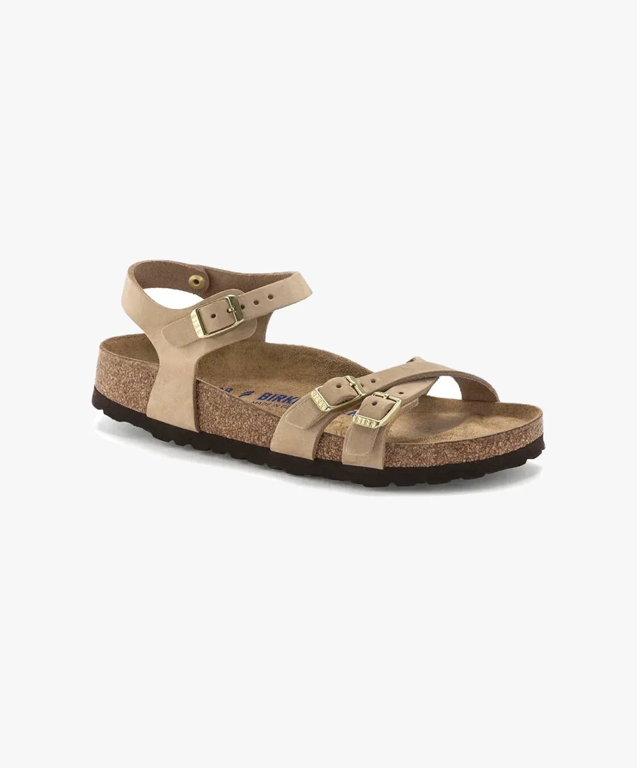 Birkenstock Kumba Nubuck Leather Sandcastle Soft Footbed Sandals