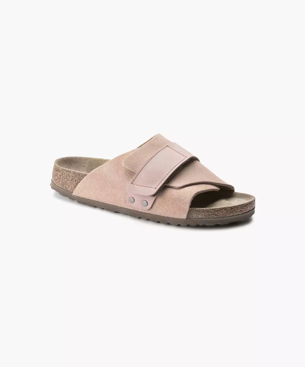 Birkenstock Kyoto Suede/Nubuck Leather Soft Pink Soft Footbed Sandals