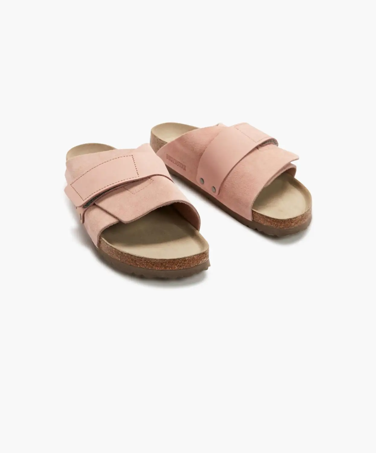 Birkenstock Kyoto Suede/Nubuck Leather Soft Pink Soft Footbed Sandals