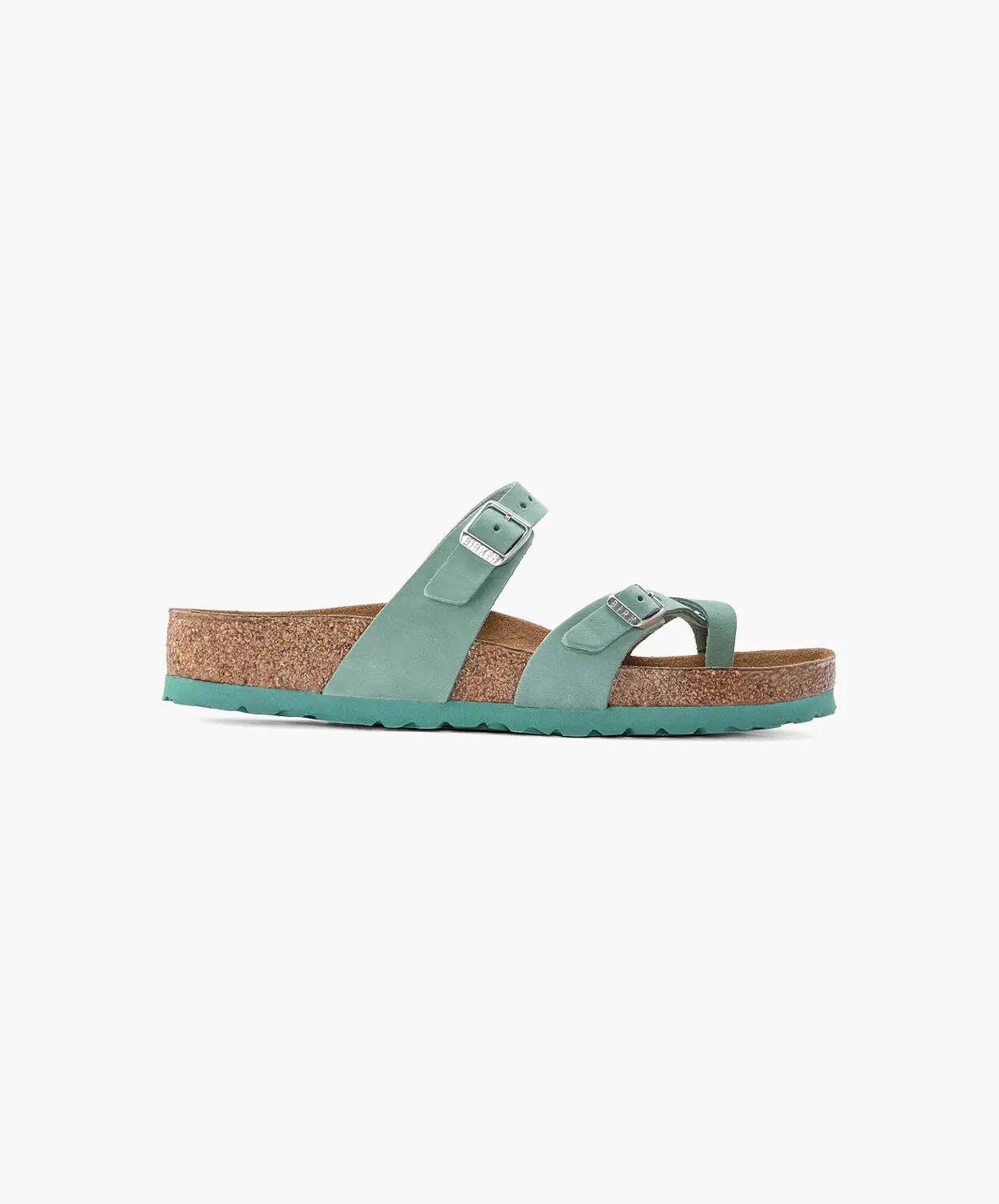 Birkenstock Mayari Nubuck Leather Beryl Soft Footbed Sandals