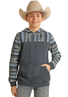 Boy's Rock&Roll Printed Terry Hoodie