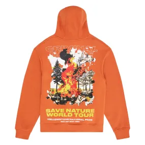 BURNING WORLD HOOD - ORANGE