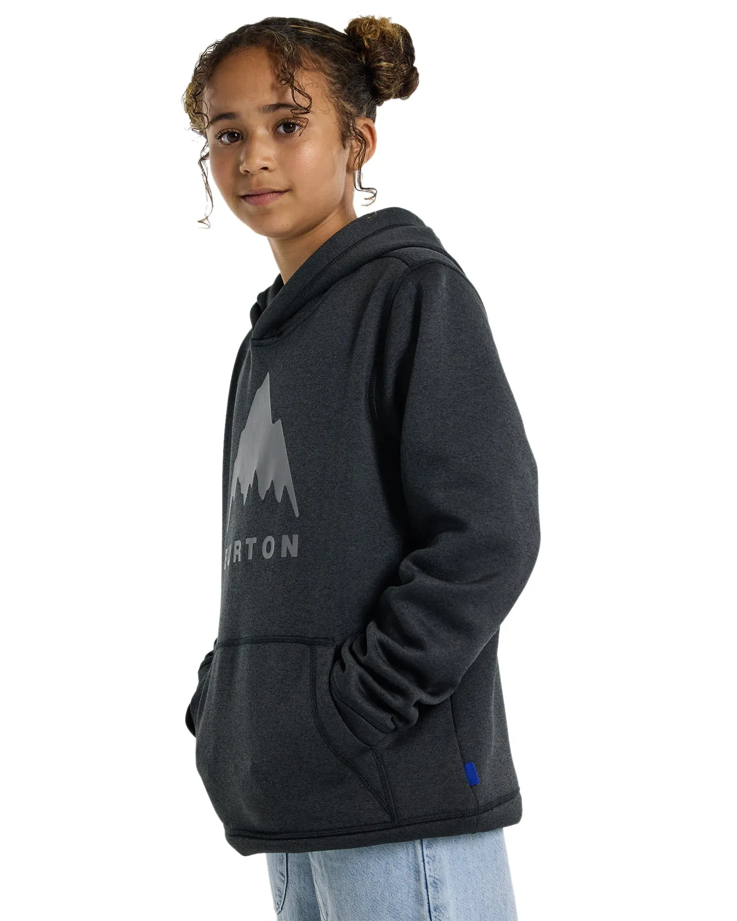 Burton Kids' Oak Pullover Hoodie - True Black Heather