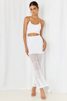 Caitlin Midi Skirt - White