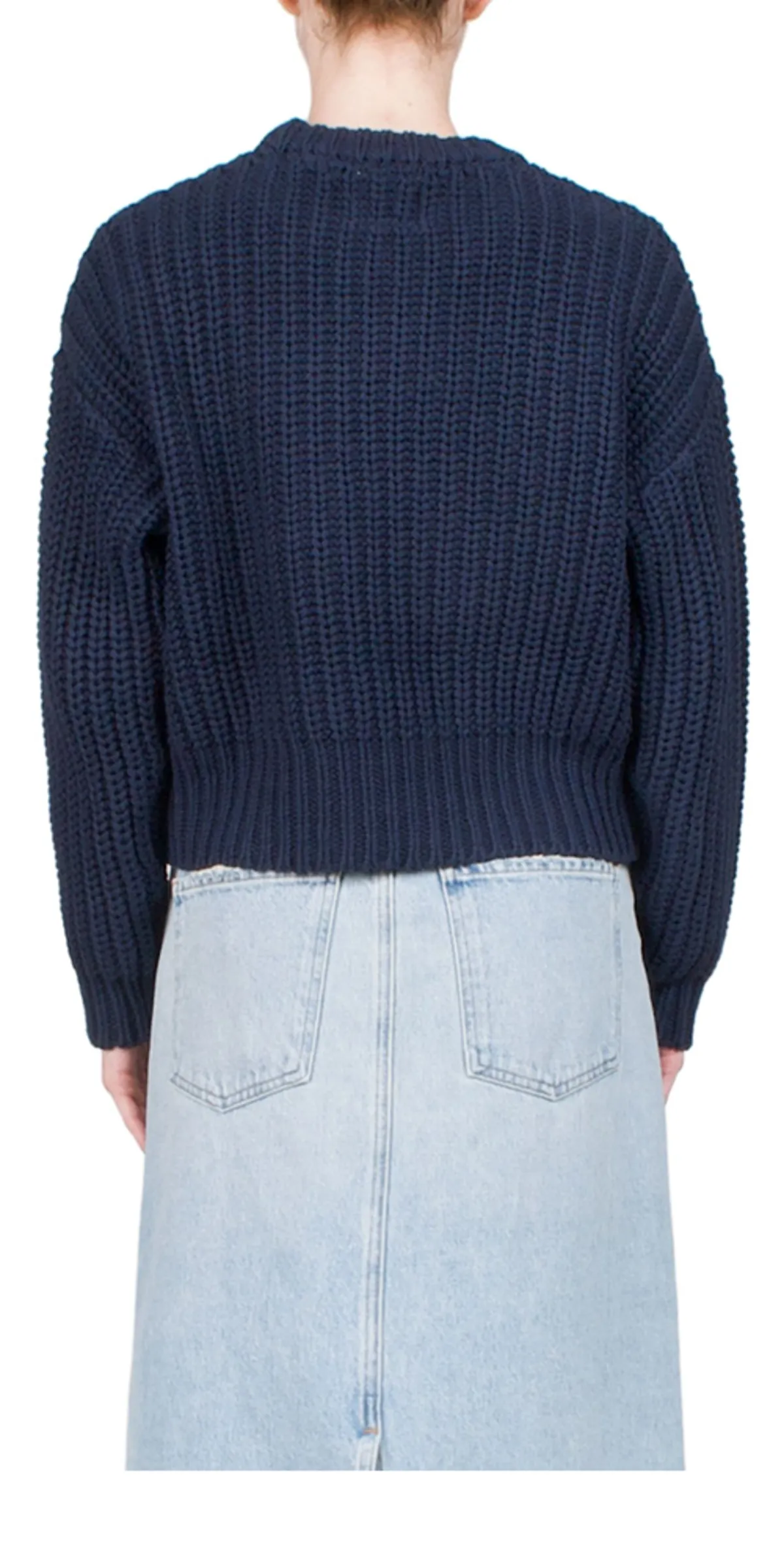 Chunky Boxy Sweater - Navy