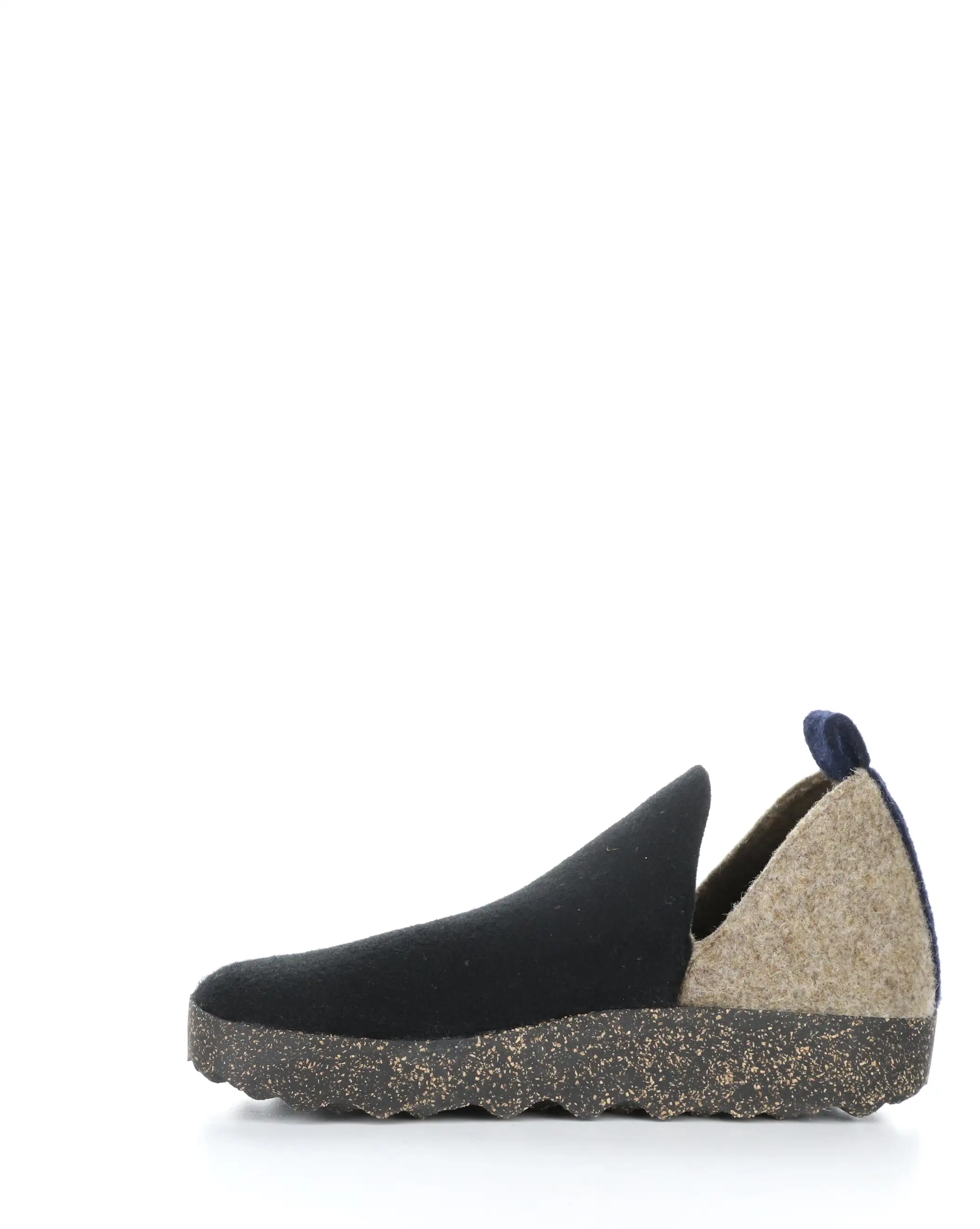 CITY086ASP 017 BLACK/TAUPE Round Toe Shoes