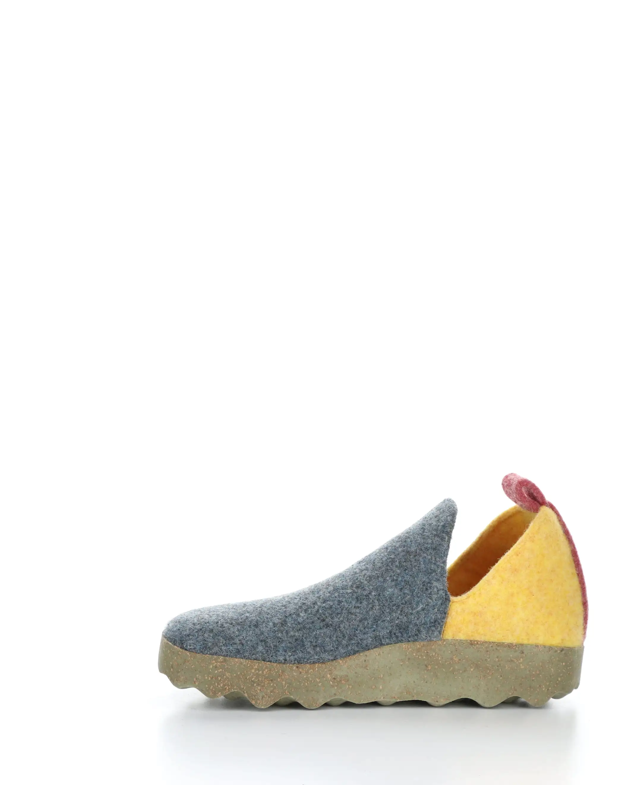 CITY086ASP 019 GREY BLUE/YELLOW Round Toe Shoes