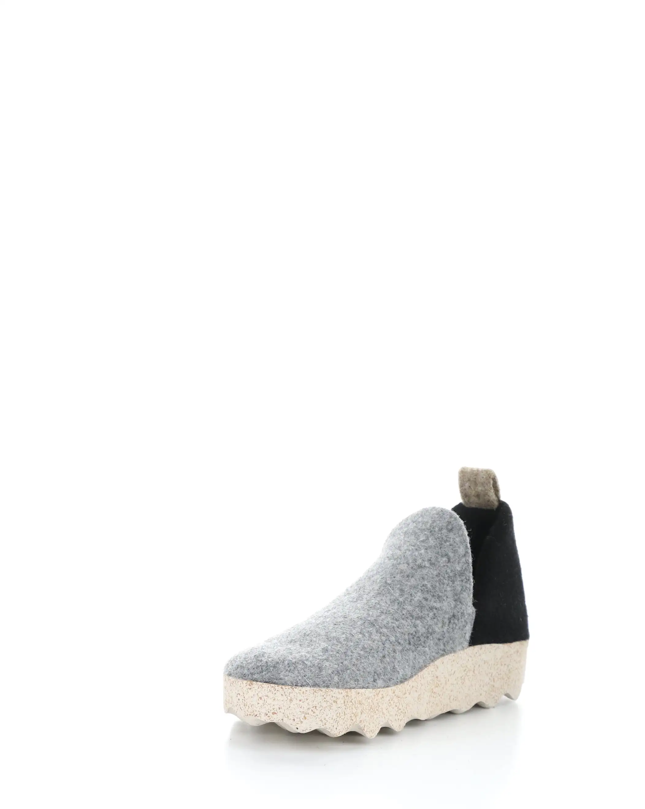 CITY089ASPM 008 GREY/BLACK Round Toe Shoes