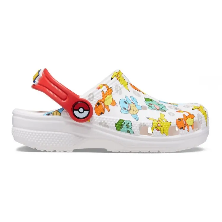 Crocs 207739 Classic Pokemon Clog Kid Bambino Bianco