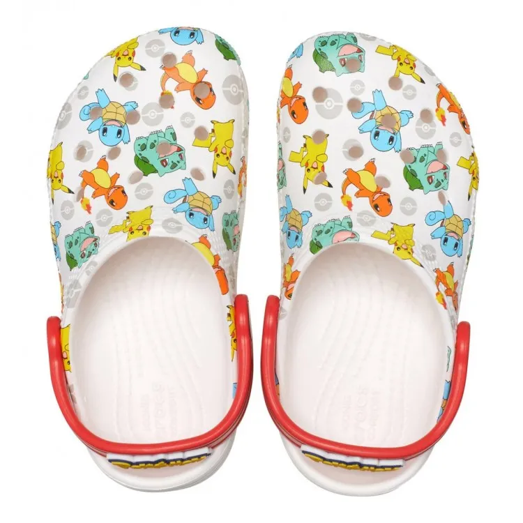 Crocs 207739 Classic Pokemon Clog Kid Bambino Bianco