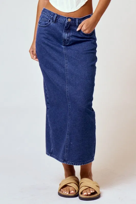 Denim Midi Skirt