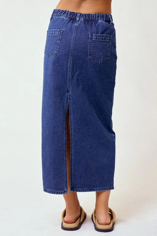 Denim Midi Skirt