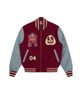 DINER TEAM VARSITY JACKET - BURGUNDY