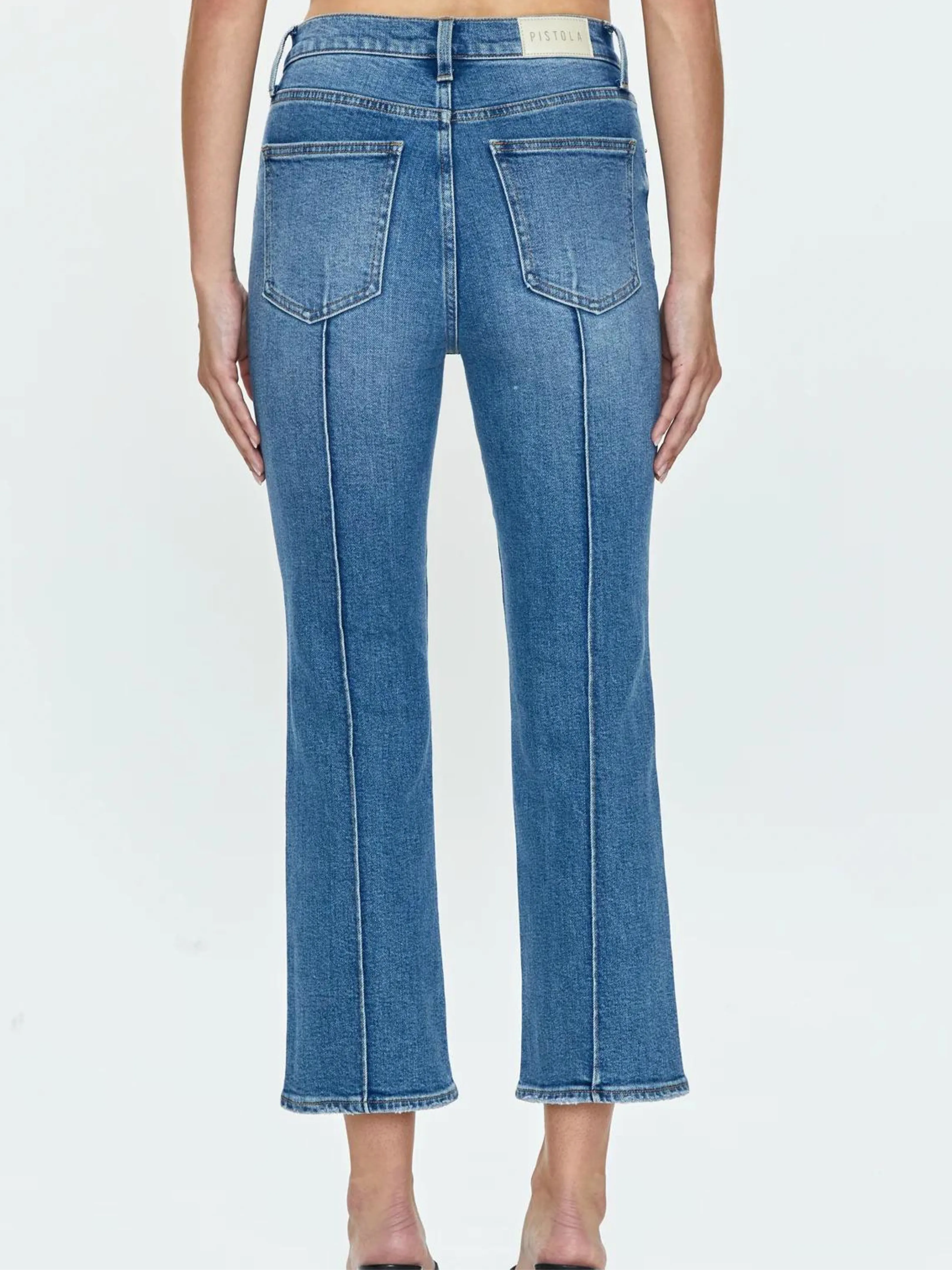 Essence Lennon High Rise Pintuck Crop