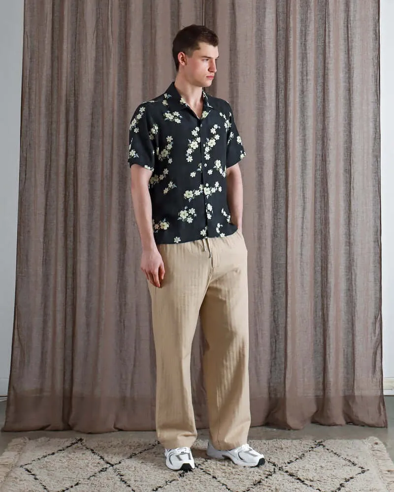 Far Afield BUSEY Shirt Floral Print Navy Iris