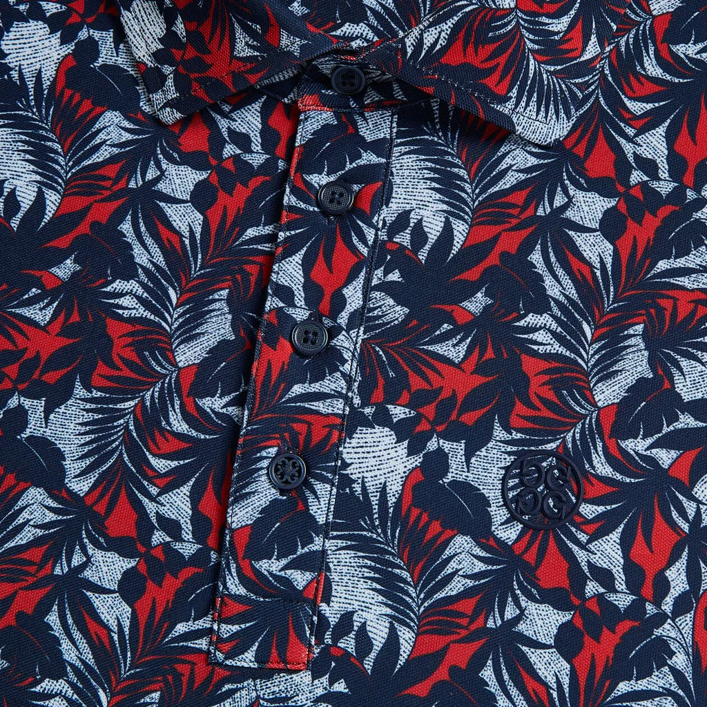 G/FORE PALM FRONDS TECH PIQU SLIM FIT POLO