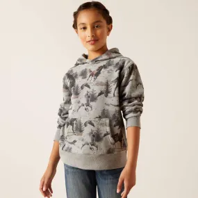 Girl's Ariat Misty Horse Print Hoodie