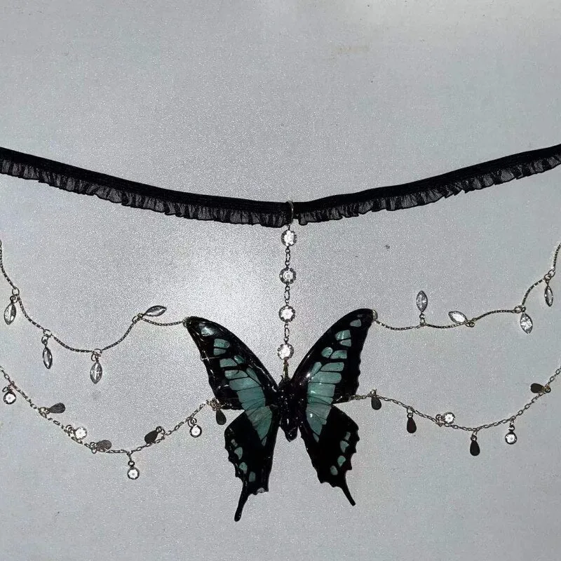 Gothic Butterfly Thigh Chain