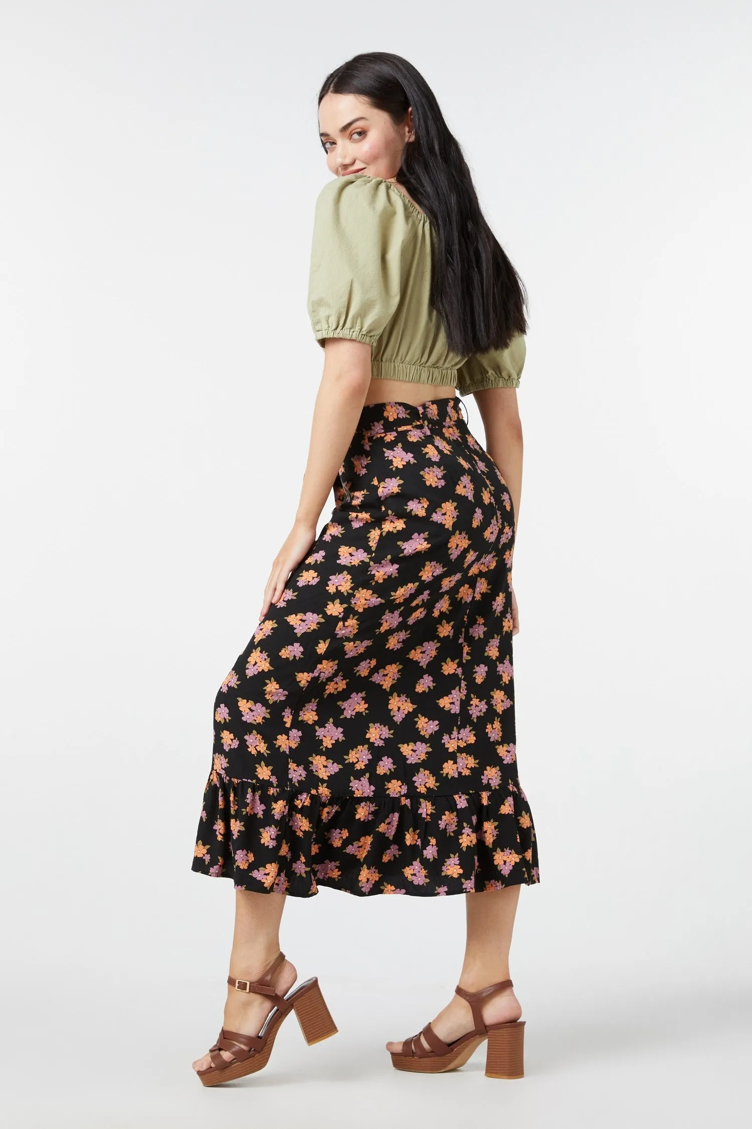 Ida Ditsy Midi Skirt