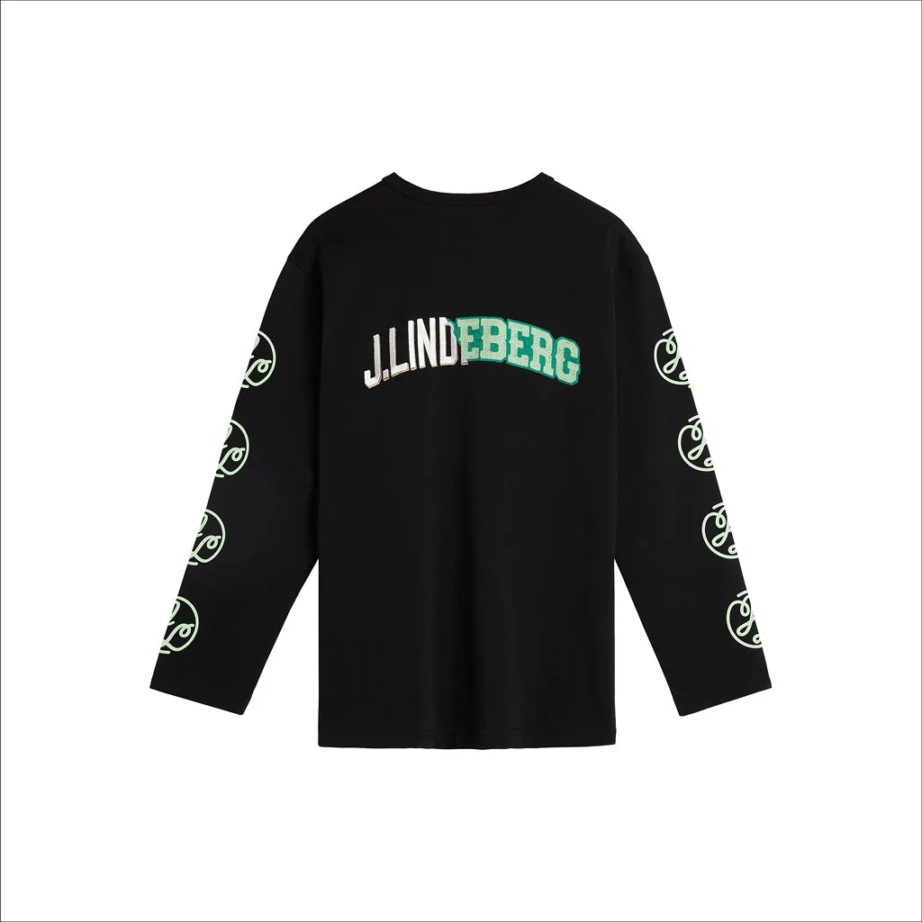 J. Lindeberg Camilo LS Graphic T-Shirt Black