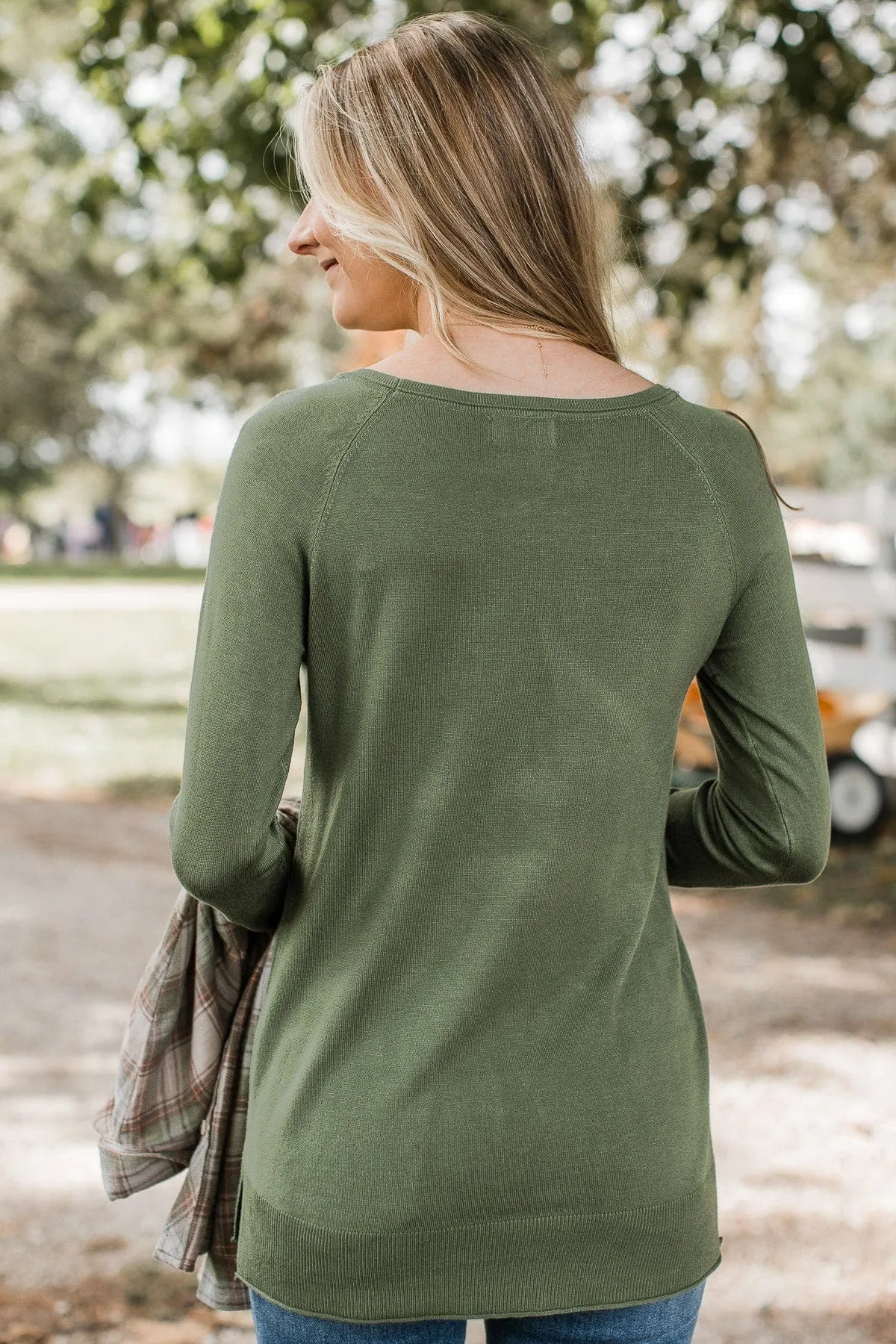 Keep Me Warm Knit Sweater- Green Ivy