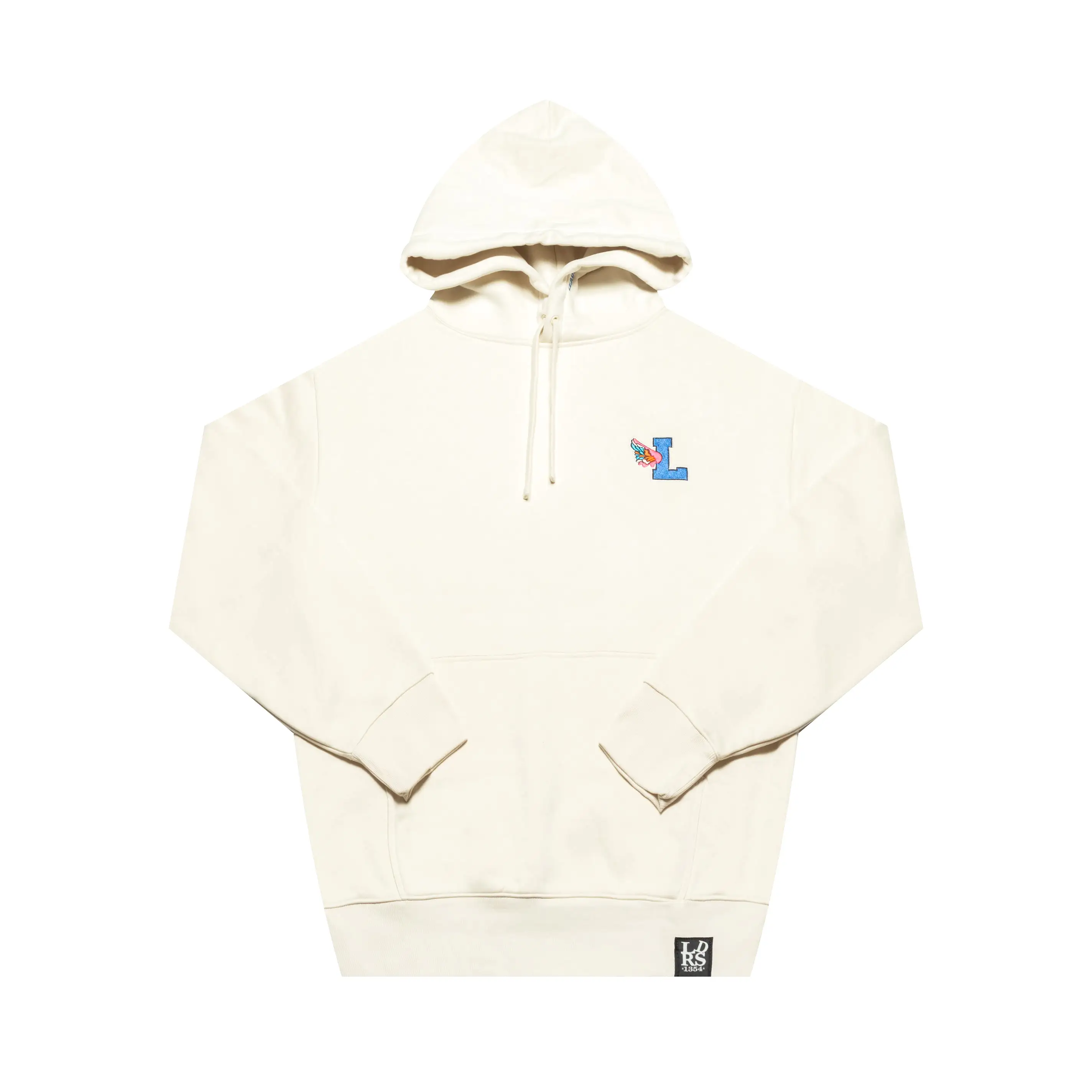 Leaders L-Wing Embroidered Ecru Hoodie