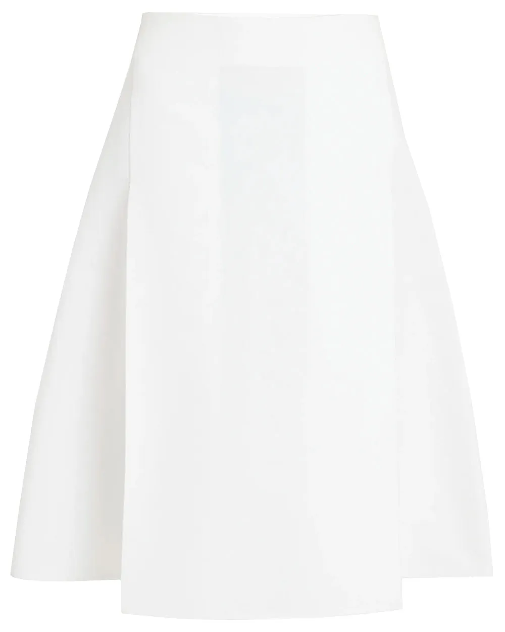 Lily White Double Pleat Midi Skirt