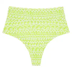 Lime Icing Added Coverage High Rise Bikini Bottom