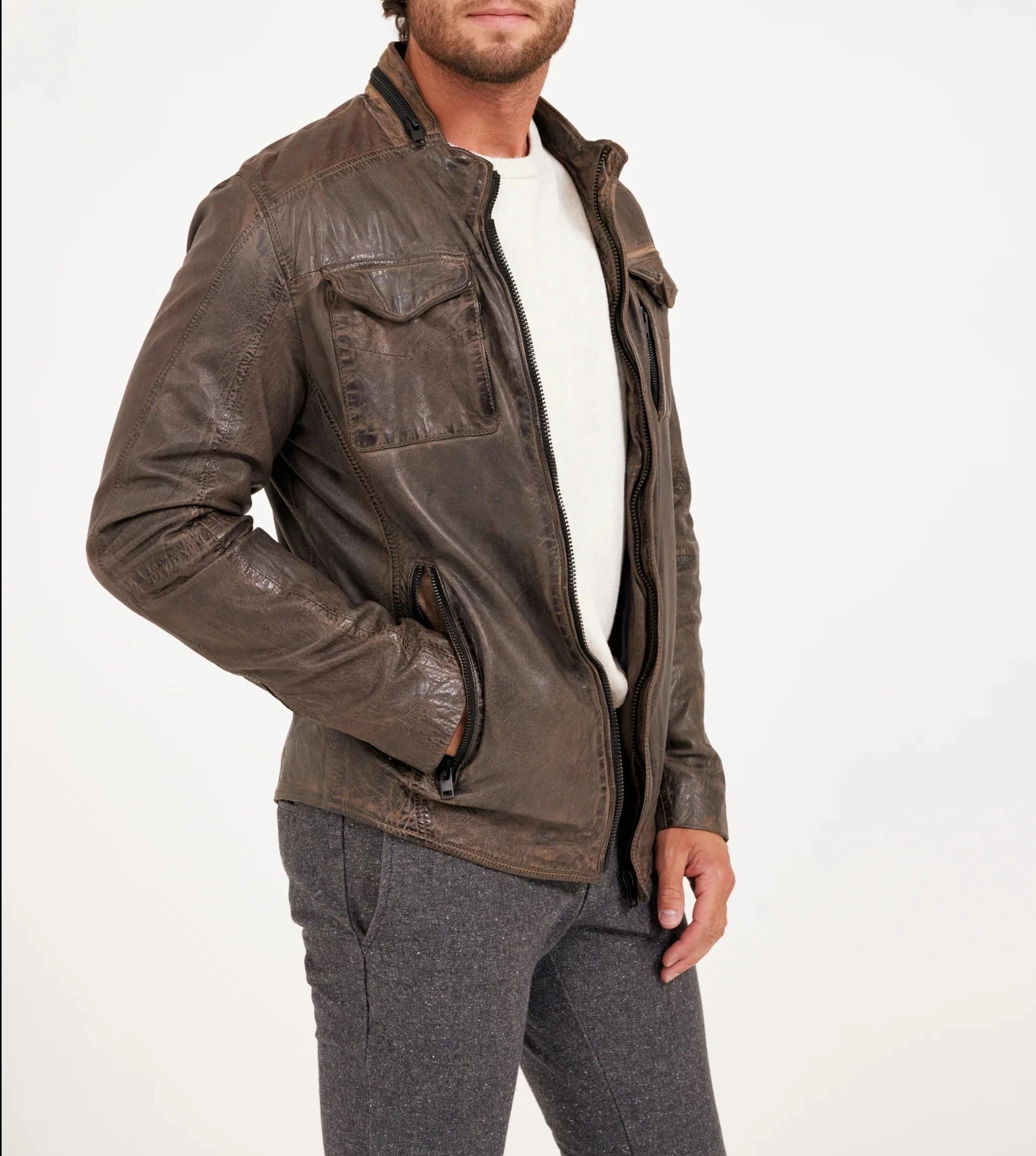 Mauritius Men's 'Cove' Leather Jacket