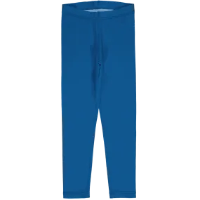 Maxomorra Blue Organic Cotton Solid Leggings