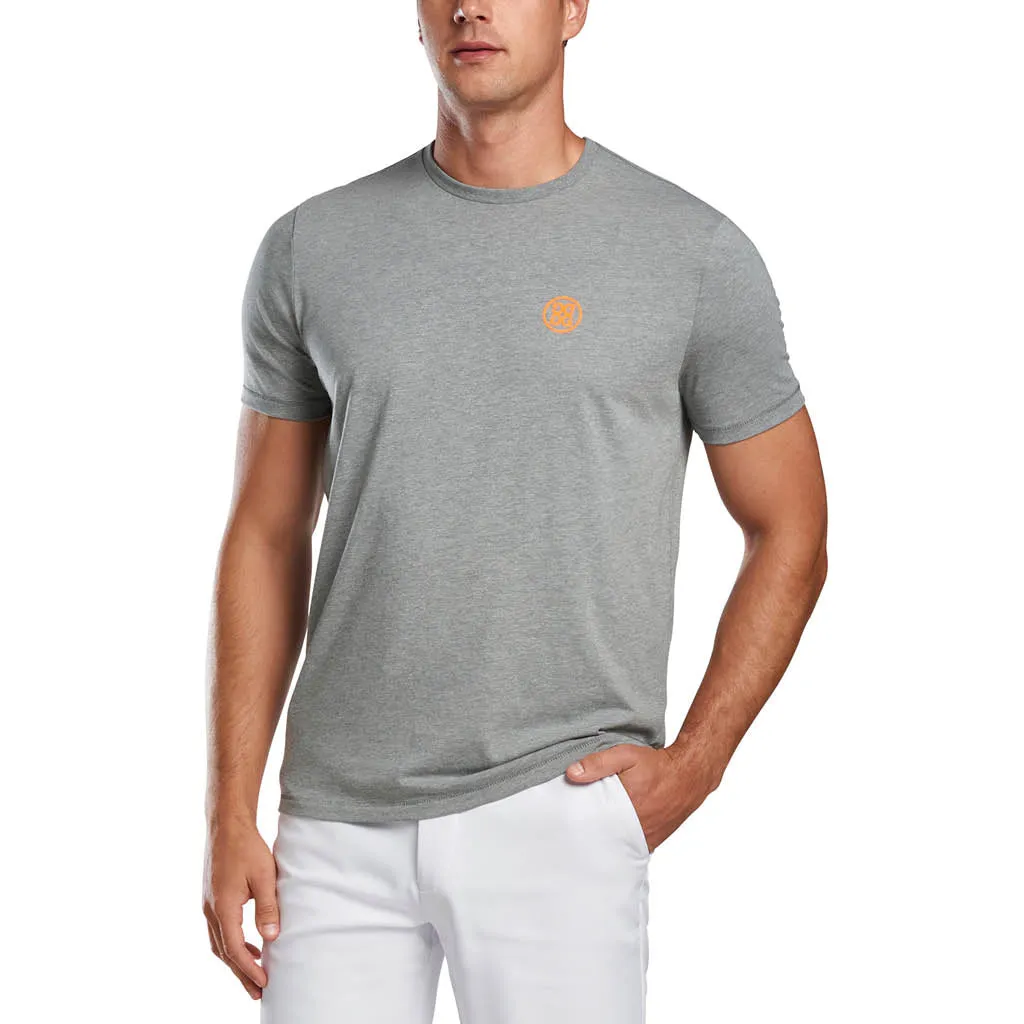 MENS PRINTED TEE LIGHT HEATHER GREY