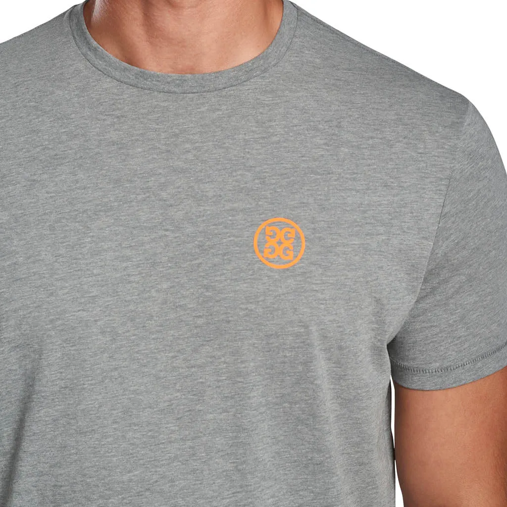 MENS PRINTED TEE LIGHT HEATHER GREY