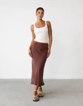 Mimi Midi Skirt (Chestnut)