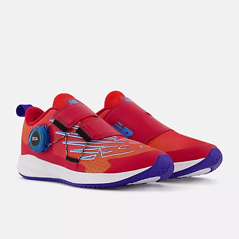 New Balance Boys Youth FuelCore Reveal v3 BOA Lace Athletic Shoes- Neo Flame/Team Red/Infinity Blue