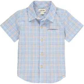 Newport S/S Shirt - Blue/Orange plaid 1055 B