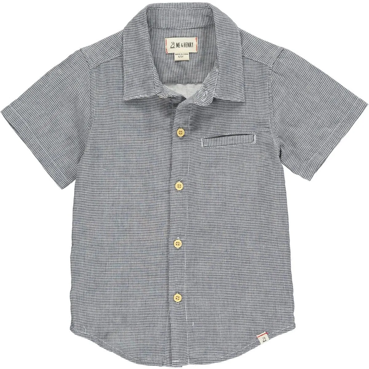 Newport S/S Shirt - Navy Micro Plaid