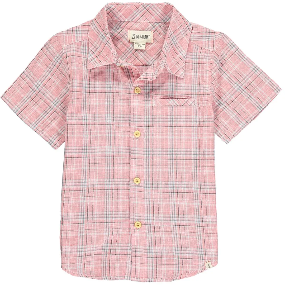 Newport S/S Shirt - Pink/Grey Plaid 1055 C